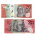 AUSTRALIA 2019 . TWENTY 20 DOLLARS . TWO GENERATION BANKNOTES . IN FOLDER
